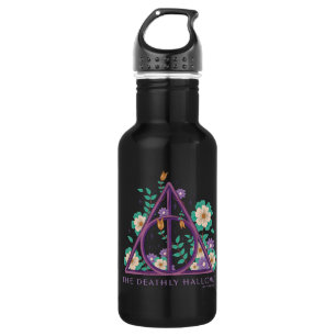 Floral Deathly Hallows Graphic Edelstahlflasche