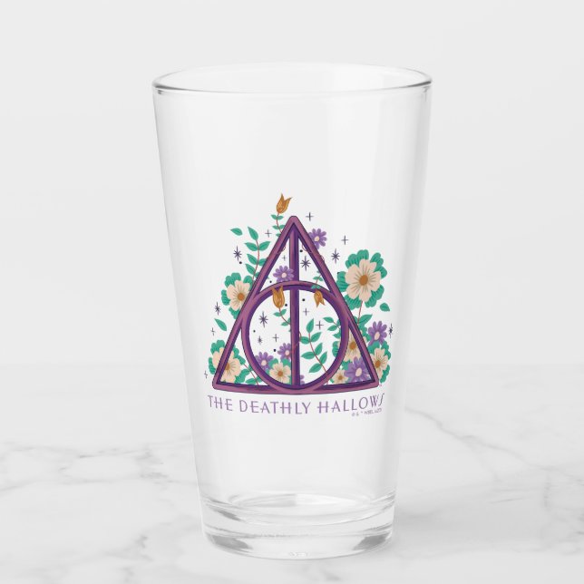 Floral Deathly Hallows Graphic Glas (Vorderseite)