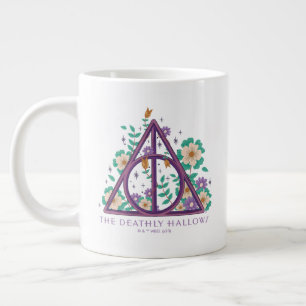 Floral Deathly Hallows Graphic Jumbo-Tasse