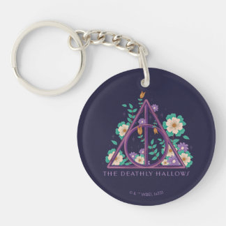 Floral Deathly Hallows Graphic Schlüsselanhänger