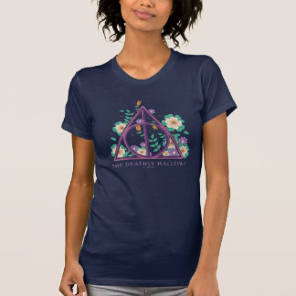 Floral Deathly Hallows Graphic T-Shirt