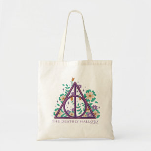 Floral Deathly Hallows Graphic Tragetasche