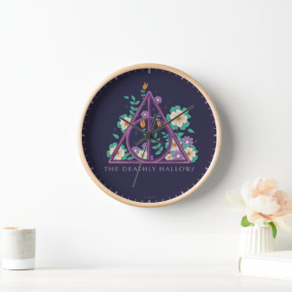 Floral Deathly Hallows Graphic Uhr