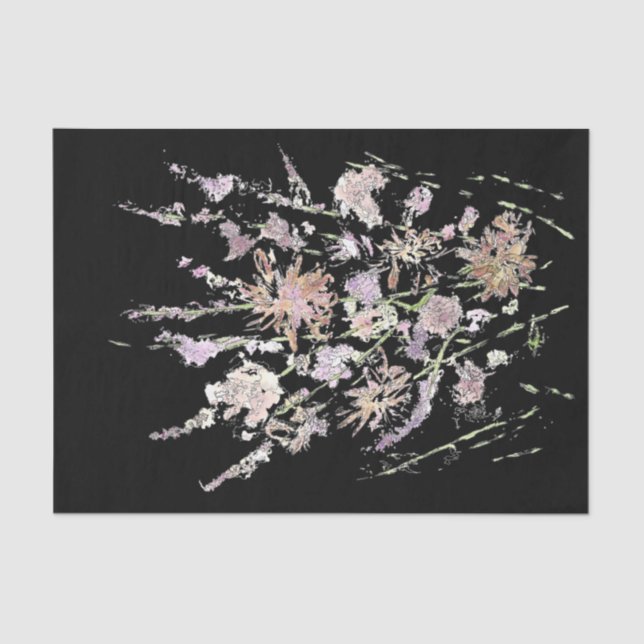 Floral Decoupage Wildblume Collage Seidenpapier (Vorderseite)