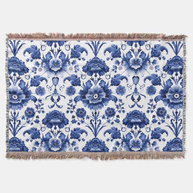 Floral Delft Blue Decke (Vorderseite)