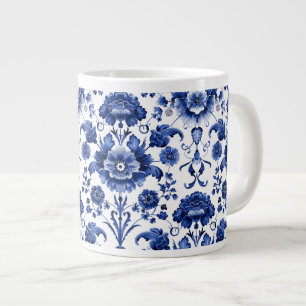Floral Delft Blue Jumbo-Tasse