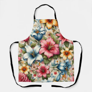 Floral Delight Kitchen Schürze
