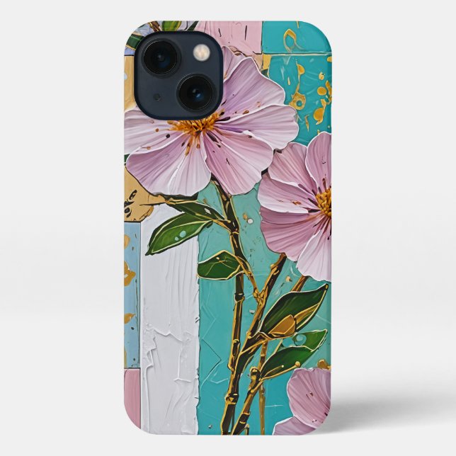 Floral Delight Notebook iPhone Hülle (Rückseite)