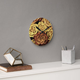 Floral Delights Runde Wanduhr