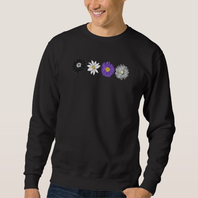Floral Demisexual Pride LGBTQ Flowers Boho Demi Fl Sweatshirt (Vorderseite)