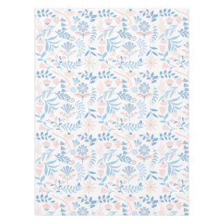 Floral design boho block print blue pink girly tischdecke
