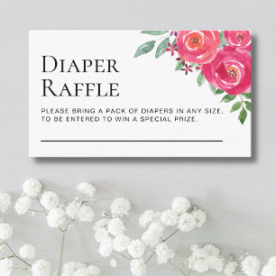 Floral Diaper Raffle Begleitkarte