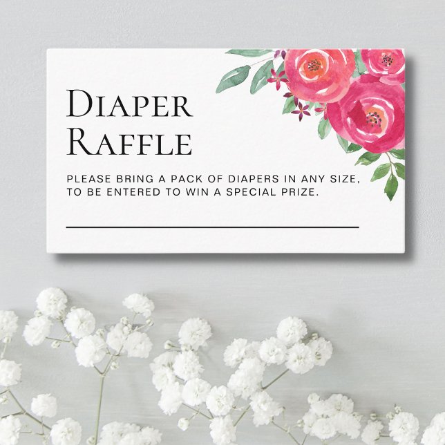 Floral Diaper Raffle Begleitkarte (Von Creator hochgeladen)