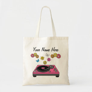 Floral DJ Turntable Music Producer Musiker Custom Tragetasche