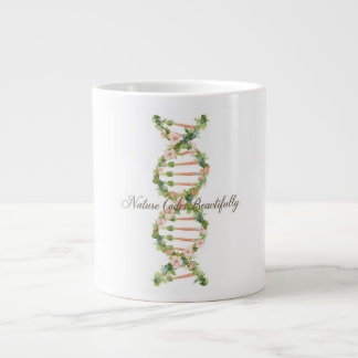 Floral DNA Helix Watercolor Art Jumbo-Tasse