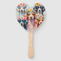 Floral Dog Fan Geschenk Set