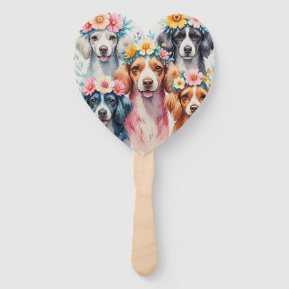 Floral Dog Fan Geschenk Set Fächer