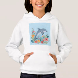 Floral Dolphin Hoodie
