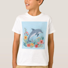 Floral Dolphin T-Shirt