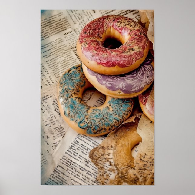 Floral Donut Poster (Vorne)
