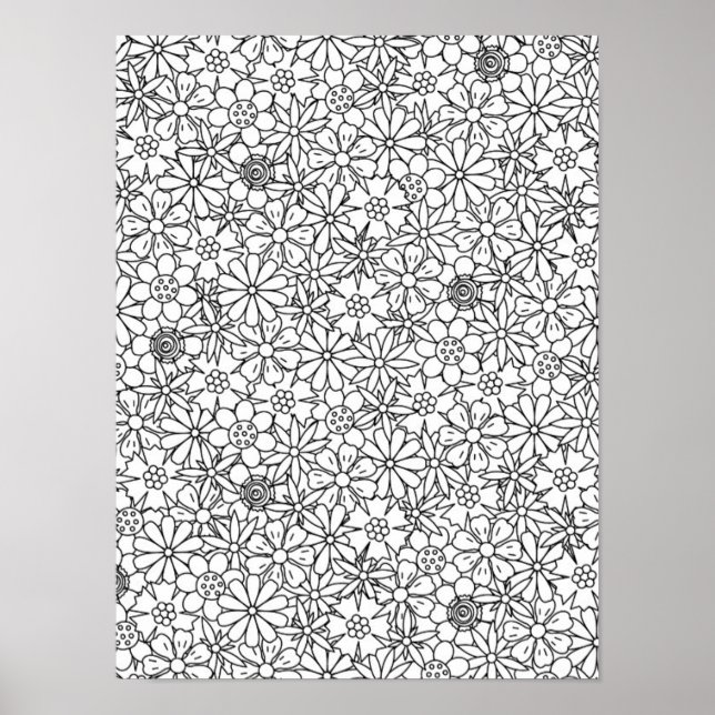 Floral Doodle 2 Poster (Vorne)
