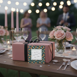 Floral Doodle Custom Hand-Drawn Note Geschenkanhänger