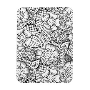 Floral Doodle Muster Magnet
