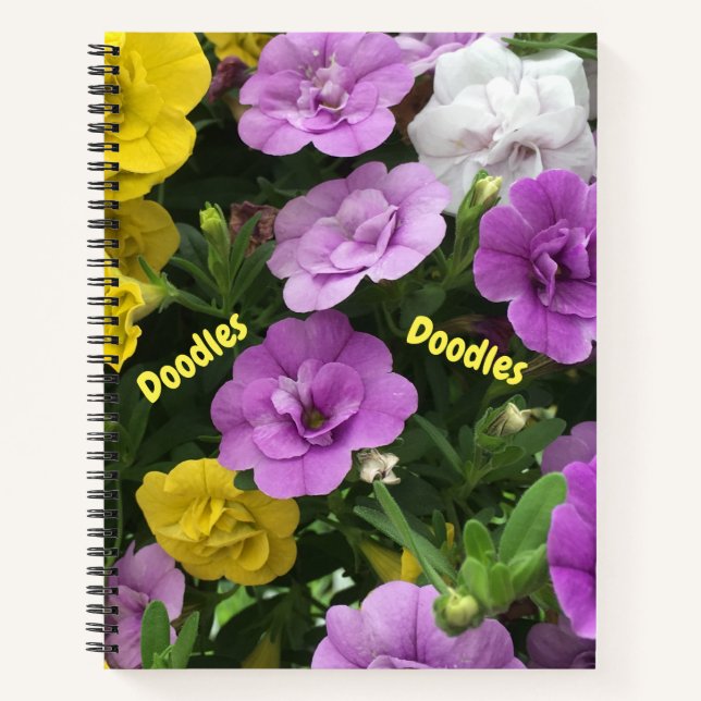 Floral Doodle Sketchbook Notizbuch (Vorderseite)