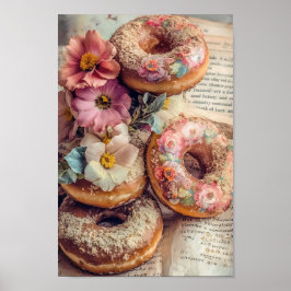 Floral Doughnut Poster