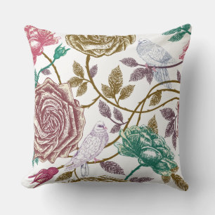 Floral Dove Pillow Kissen