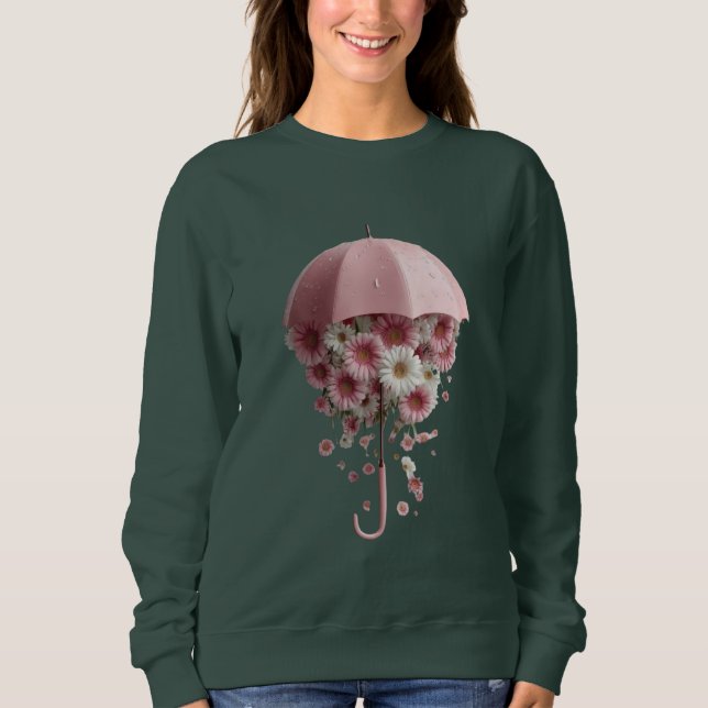 Floral Downpour Bloomfall Sheltered by Spring Wher Sweatshirt (Vorderseite)