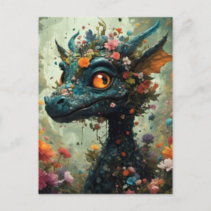 Floral Dragon Postkarte