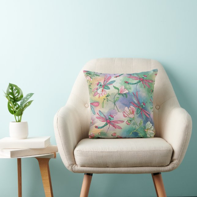 Floral Dragonfly Kissen (Stuhl )