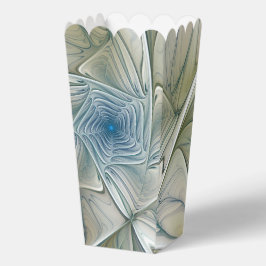 Floral Dream Pattern Abstract Blue Khaki Fractal Geschenkschachtel