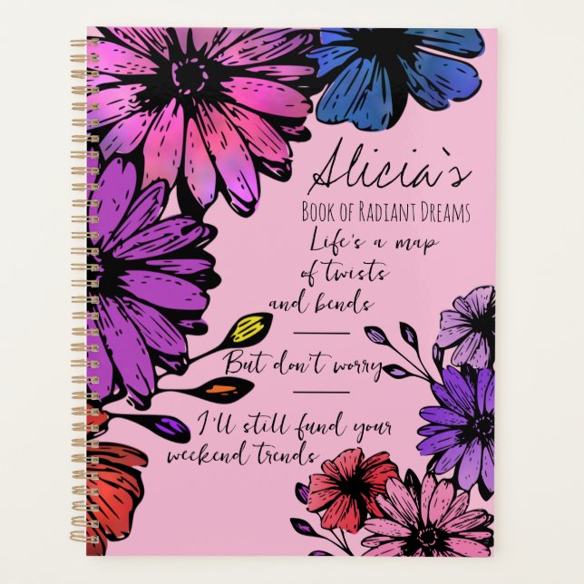 Floral Dreams Planer für Töchter (Vorderseite)