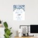 Floral Dusty Blue Brautparty Begrüßungszeichen Poster (Home Office)