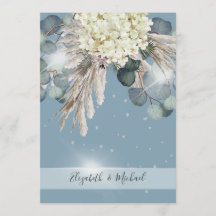 Floral Dusty Blue Eucalyptus Elegante Wedding