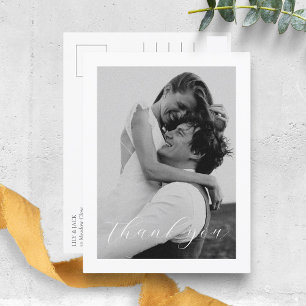 Floral Dusty Blue Hydrangea Wedding Vielen Dank Postkarte