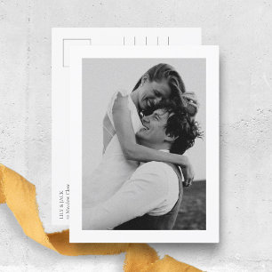 Floral Dusty Blue Hydrangea Wedding Vielen Dank Postkarte