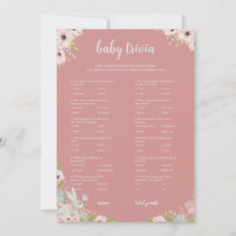 Floral Easter Baby Trivia Baby Showspielkarte Feiertagskarte