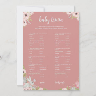 Floral Easter Baby Trivia Baby Showspielkarte Feiertagskarte