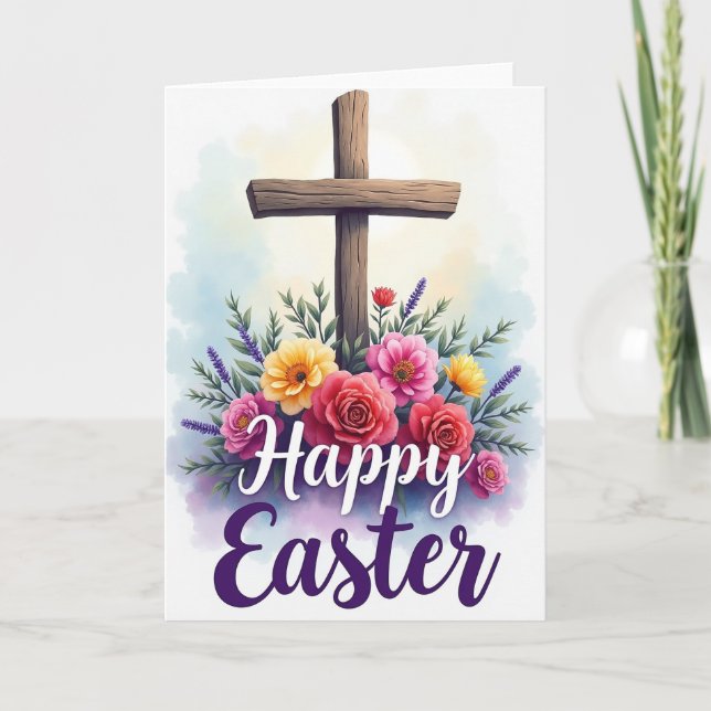 Floral Easter Blessing Card Karte (Vorderseite)