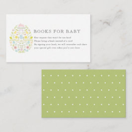 Floral Easter Egg Bunny Baby Showbucher anfordern Begleitkarte