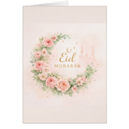 Floral Eid Mubarak – Blush Pink Islamisches Gesche