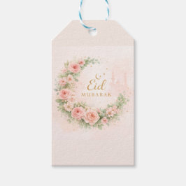 Floral Eid Mubarak – Blush-Pink islamisches Gesche Geschenkanhänger