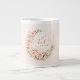 Floral Eid Mubarak Tasse – Rosafarbenes islamische