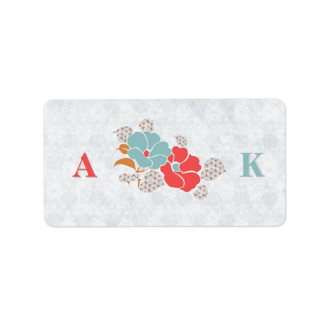 "Floral Elegance" Collection Adressaufkleber (Vorne)