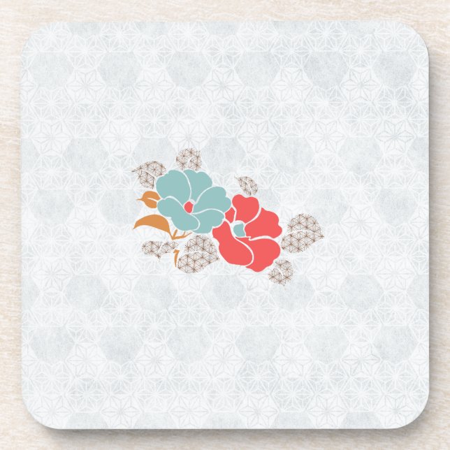 "Floral Elegance" Collection Getränkeuntersetzer (Vorderseite)