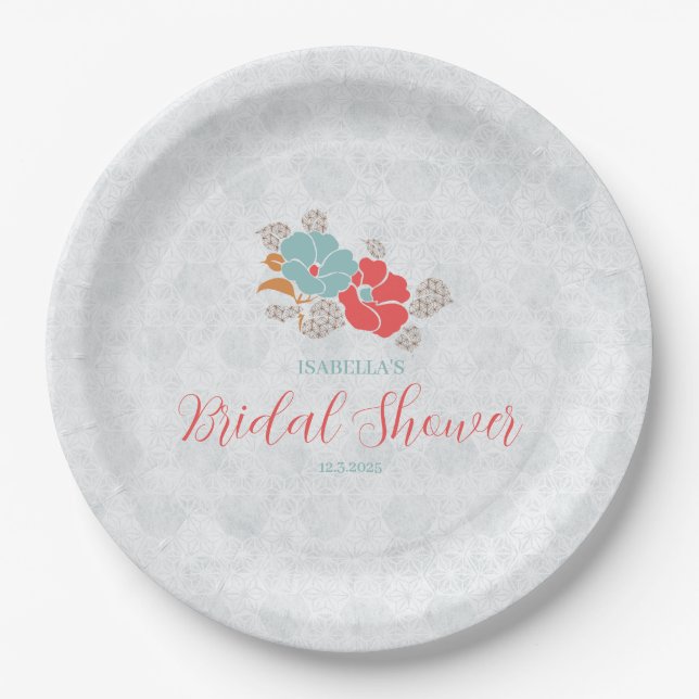 "Floral Elegance" Collection  Pappteller (Vorderseite)