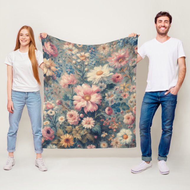 Floral Elegance Fleecedecke (Beispiel)
